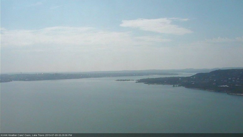 Lake Travis webcam, July 9, 2019 2:30 PM CT