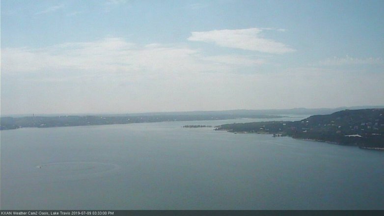 Lake Travis webcam, July 9, 2019 2:35 PM CT