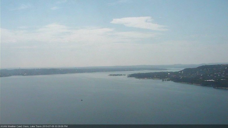 Lake Travis webcam, July 9, 2019 2:40 PM CT