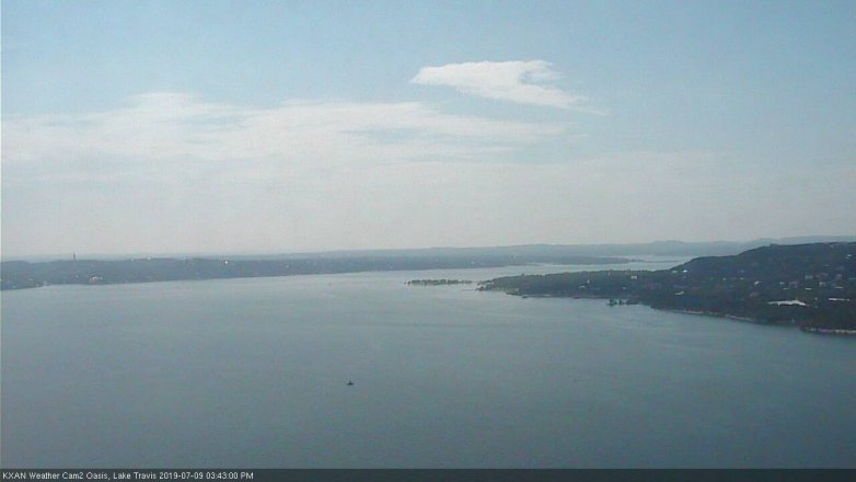 Lake Travis webcam, July 9, 2019 2:45 PM CT
