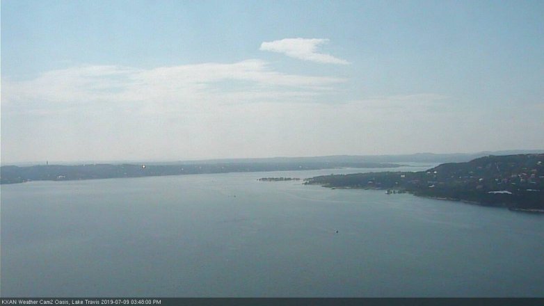 Lake Travis webcam, July 9, 2019 2:50 PM CT