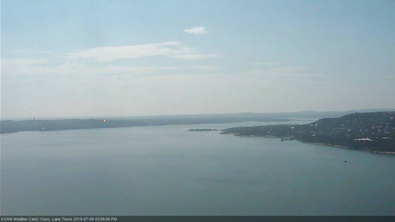 Lake Travis webcam, July 9, 2019 3:00 PM CT