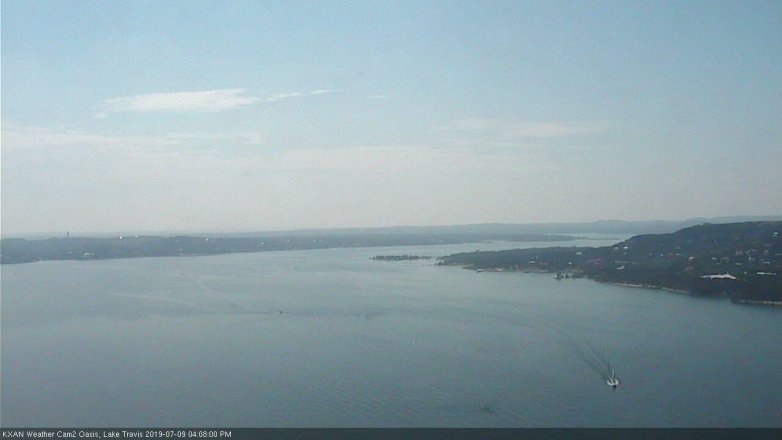 Lake Travis webcam, July 9, 2019 3:10 PM CT
