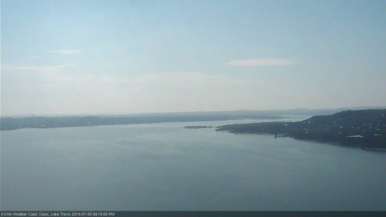 Lake Travis webcam, July 9, 2019 3:20 PM CT