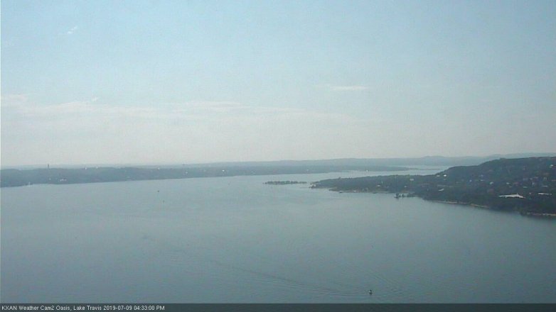 Lake Travis webcam, July 9, 2019 3:35 PM CT