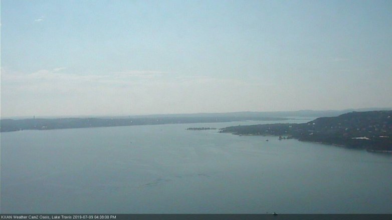 Lake Travis webcam, July 9, 2019 3:40 PM CT