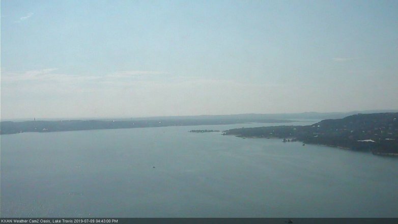Lake Travis webcam, July 9, 2019 3:45 PM CT