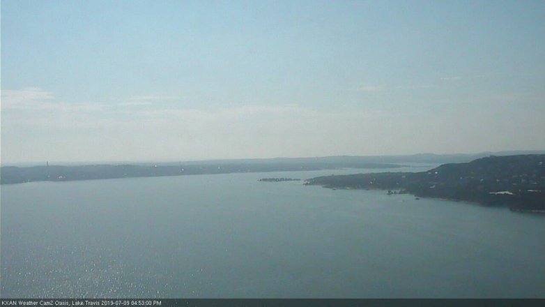 Lake Travis webcam, July 9, 2019 3:55 PM CT