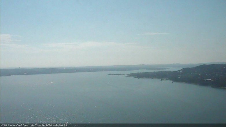 Lake Travis webcam, July 9, 2019 4:05 PM CT