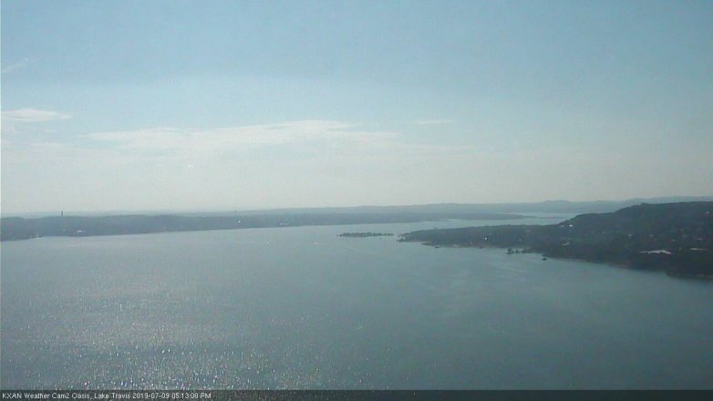 Lake Travis webcam, July 9, 2019 4:15 PM CT