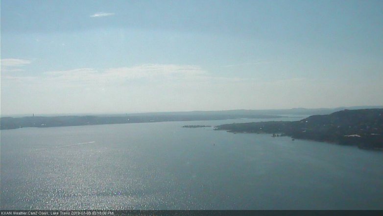 Lake Travis webcam, July 9, 2019 4:20 PM CT