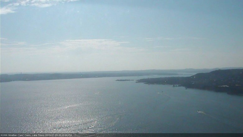 Lake Travis webcam, July 9, 2019 4:30 PM CT
