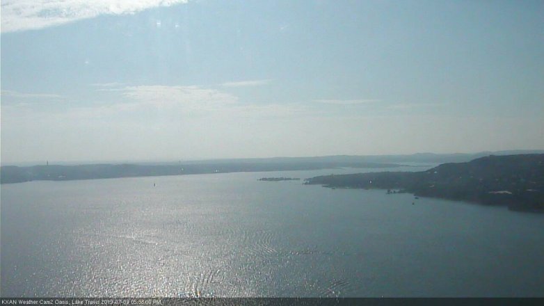 Lake Travis webcam, July 9, 2019 4:40 PM CT