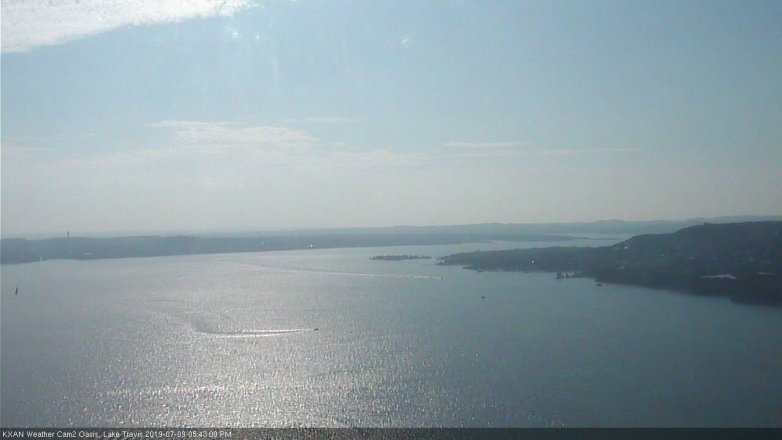 Lake Travis webcam, July 9, 2019 4:45 PM CT