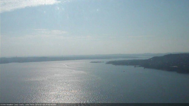 Lake Travis webcam, July 9, 2019 4:50 PM CT