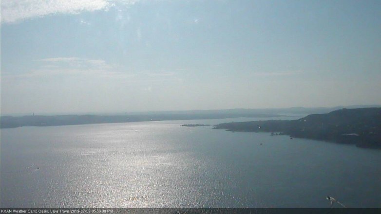 Lake Travis webcam, July 9, 2019 4:55 PM CT