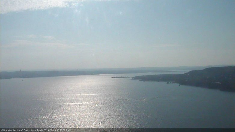 Lake Travis webcam, July 9, 2019 5:00 PM CT