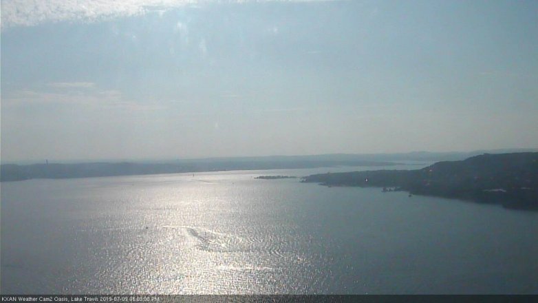 Lake Travis webcam, July 9, 2019 5:05 PM CT