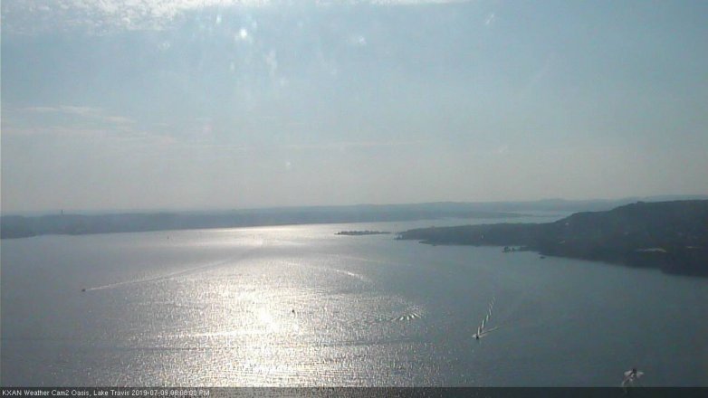 Lake Travis webcam, July 9, 2019 5:10 PM CT