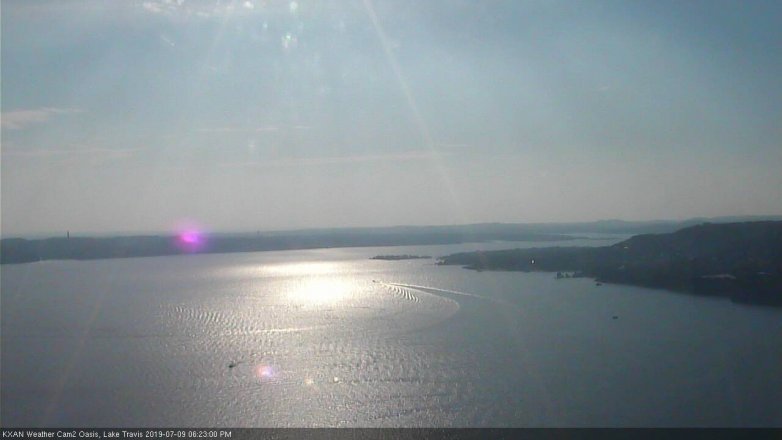Lake Travis webcam, July 9, 2019 5:25 PM CT