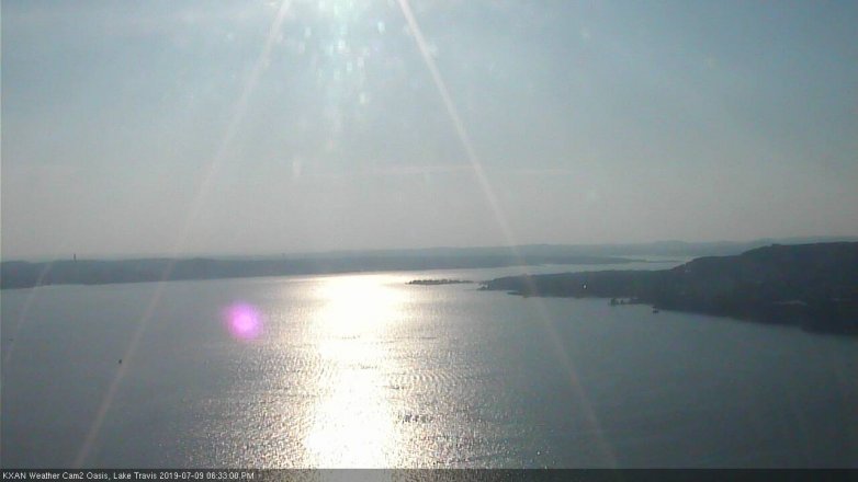 Lake Travis webcam, July 9, 2019 5:35 PM CT