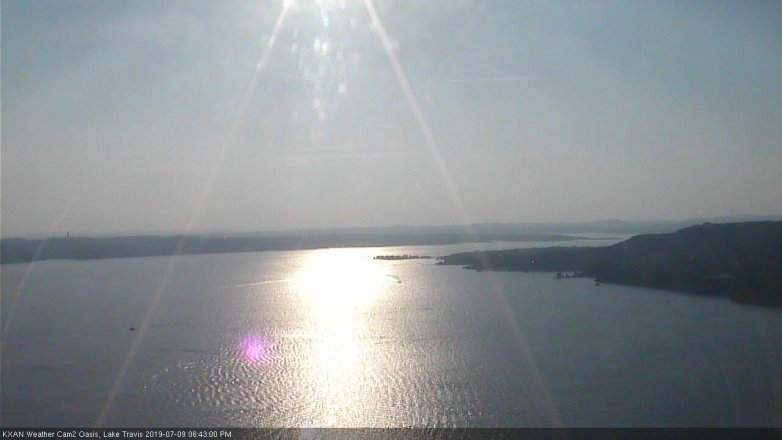Lake Travis webcam, July 9, 2019 5:45 PM CT