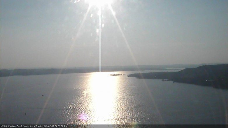 Lake Travis webcam, July 9, 2019 5:55 PM CT
