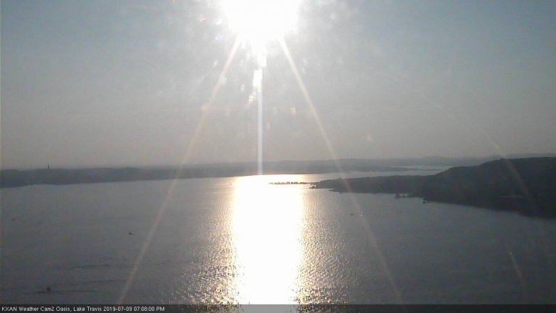 Lake Travis webcam, July 9, 2019 6:10 PM CT