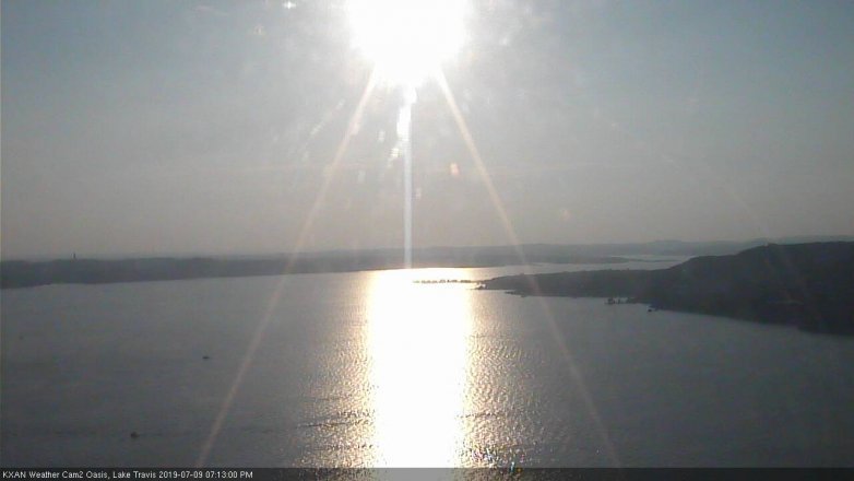 Lake Travis webcam, July 9, 2019 6:15 PM CT