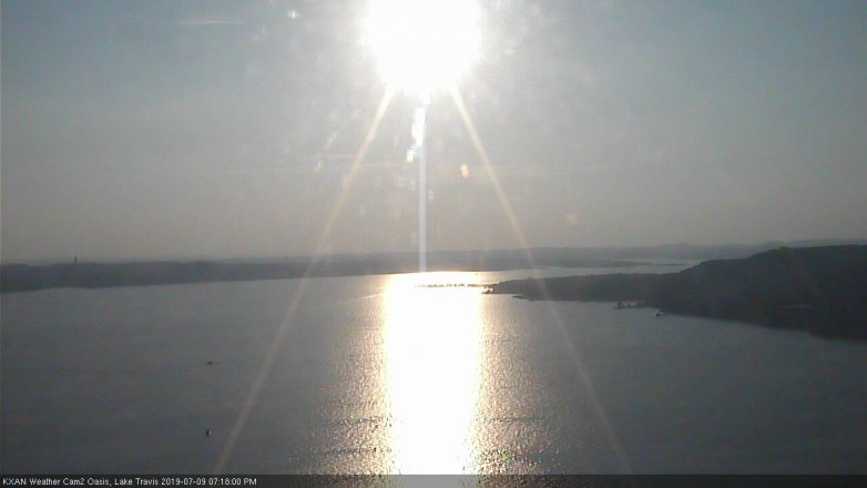 Lake Travis webcam, July 9, 2019 6:20 PM CT