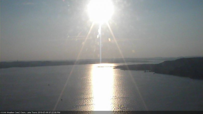 Lake Travis webcam, July 9, 2019 6:25 PM CT