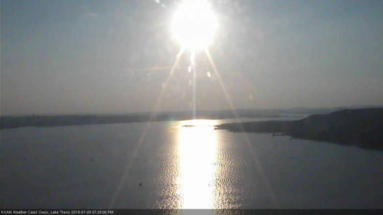 Lake Travis webcam, July 9, 2019 6:30 PM CT