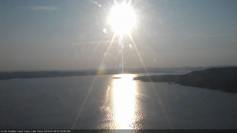 Lake Travis webcam, July 9, 2019 6:35 PM CT