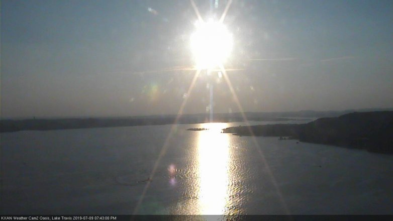 Lake Travis webcam, July 9, 2019 6:45 PM CT