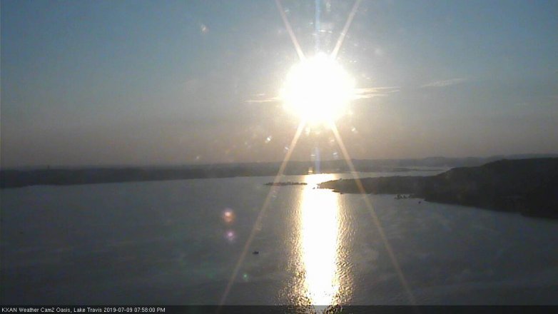 Lake Travis webcam, July 9, 2019 7:00 PM CT