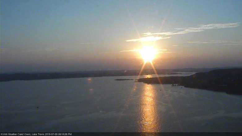 Lake Travis webcam, July 9, 2019 7:20 PM CT