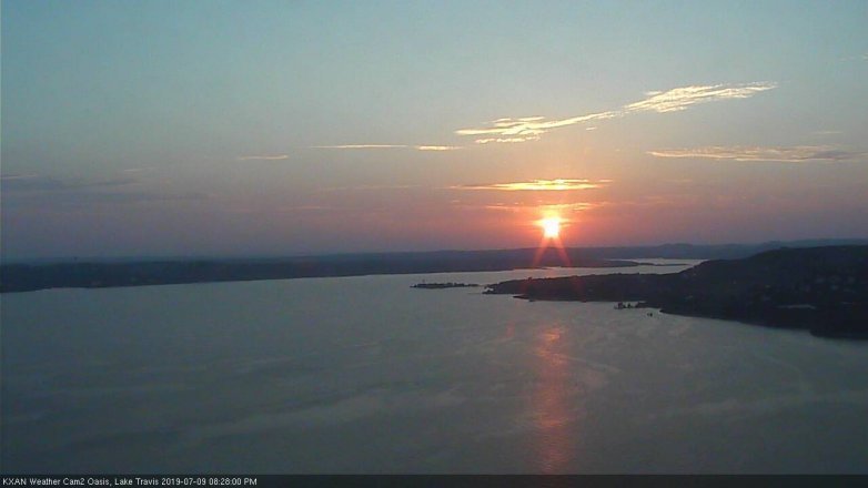 Lake Travis webcam, July 9, 2019 7:30 PM CT