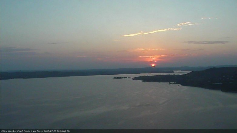 Lake Travis webcam, July 9, 2019 7:35 PM CT