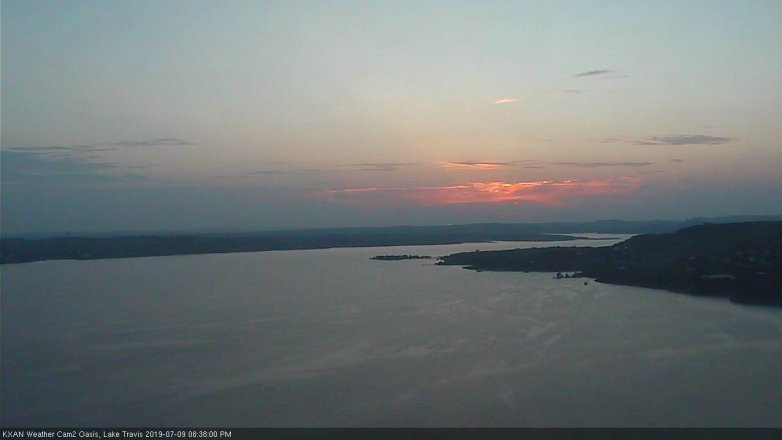 Lake Travis webcam, July 9, 2019 7:40 PM CT