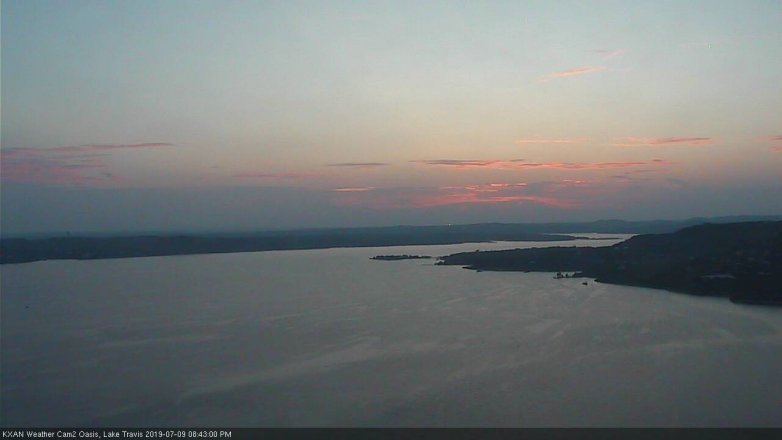 Lake Travis webcam, July 9, 2019 7:45 PM CT