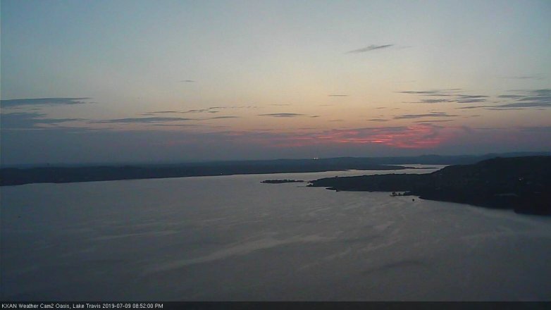 Lake Travis webcam, July 9, 2019 7:55 PM CT