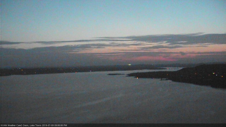 Lake Travis webcam, July 9, 2019 8:10 PM CT