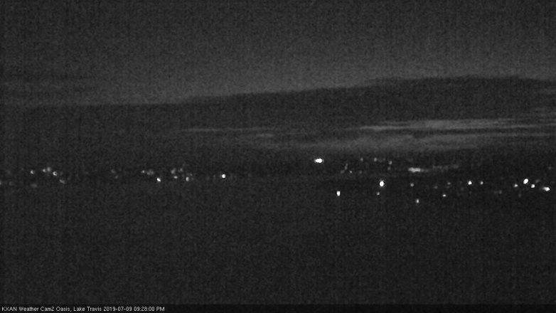 Lake Travis webcam, July 9, 2019 8:30 PM CT