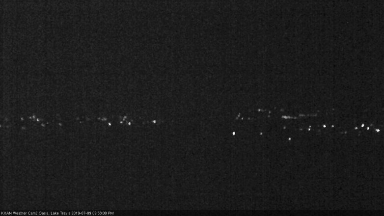 Lake Travis webcam, July 9, 2019 9:00 PM CT