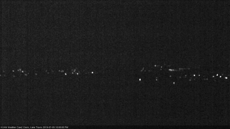Lake Travis webcam, July 9, 2019 9:10 PM CT