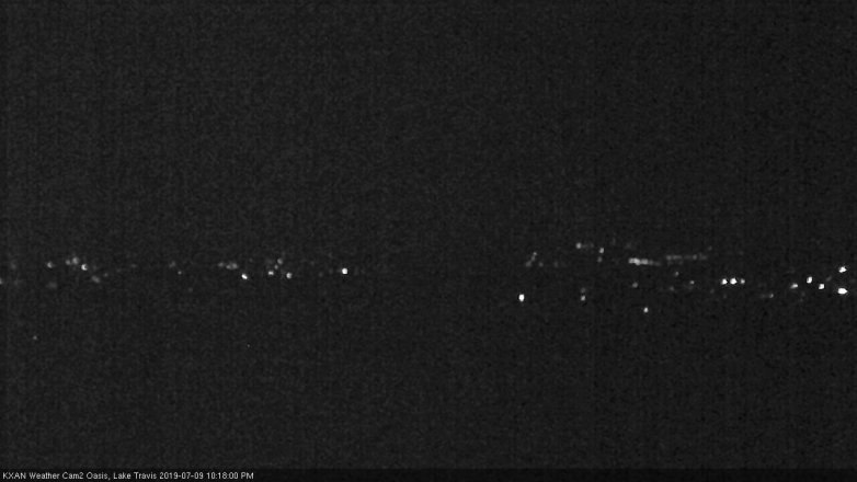Lake Travis webcam, July 9, 2019 9:20 PM CT