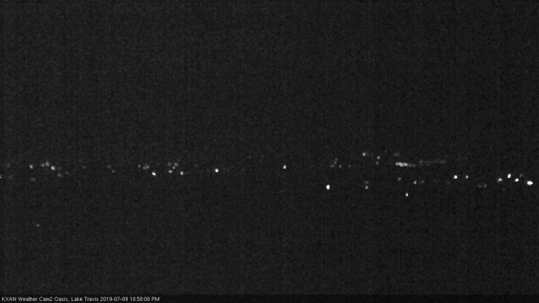 Lake Travis webcam, July 9, 2019 10:00 PM CT