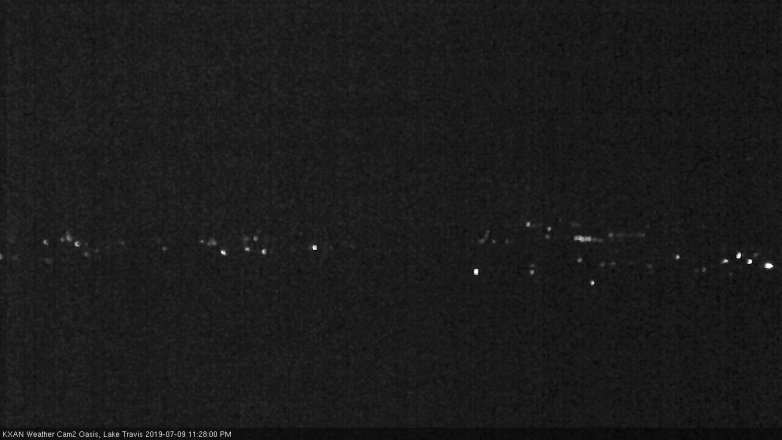 Lake Travis webcam, July 9, 2019 10:30 PM CT