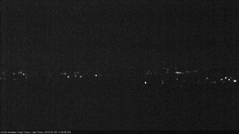 Lake Travis webcam, July 9, 2019 11:00 PM CT