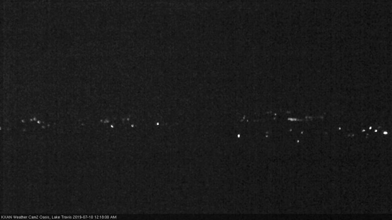 Lake Travis webcam, July 9, 2019 11:20 PM CT